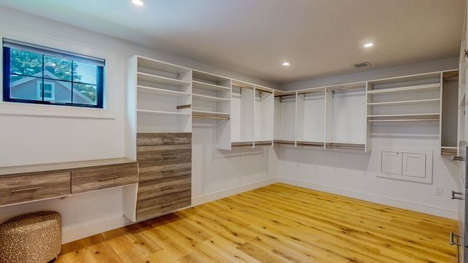 Interior, Recessed Lighting, Walk-in Closets, Wood Texture Flooring