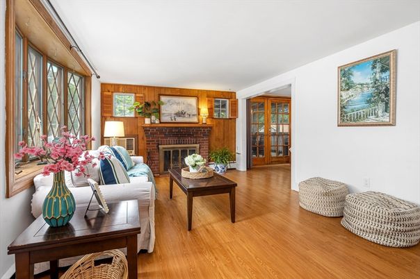 Fireplace, Interior, Living room, Wood Texture Flooring, Wooden Walls