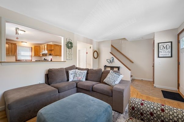 Interior, Kitchen, Living room, Wood Texture Flooring