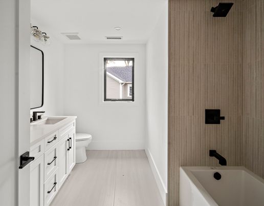 Bathroom, Dual Sink Vanities, Interior, Wood Texture Flooring