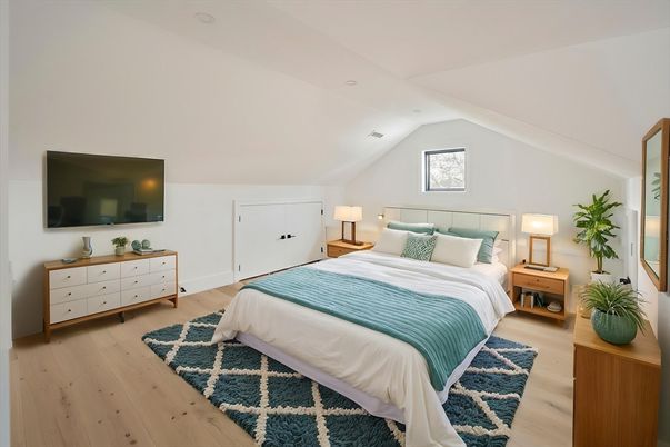 Bedroom, Interior, Wood Texture Flooring