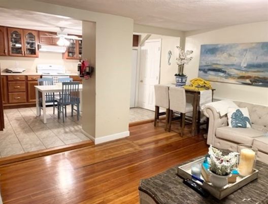 Dining room, Interior, Kitchen, Living room, Wood Texture Flooring