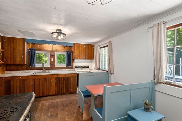 Interior, Kitchen, Wood Texture Flooring