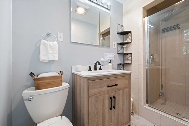 Bathroom, Glass Shower, Interior