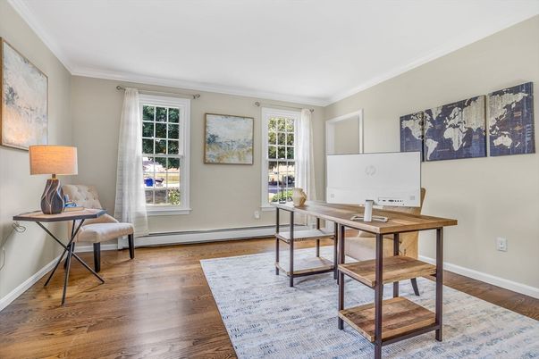 Home Office, Interior, Wood Texture Flooring