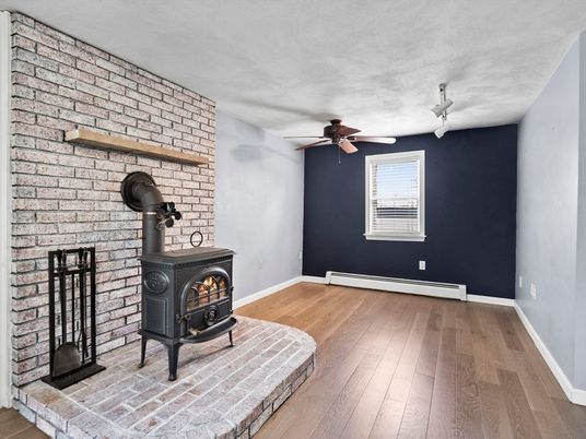 Fireplace, Interior, Stone Walls, Wood Texture Flooring