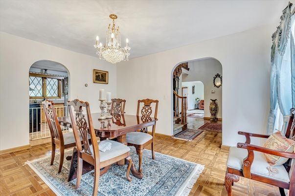 Chandelier, Dining room, Interior, Wood Texture Flooring