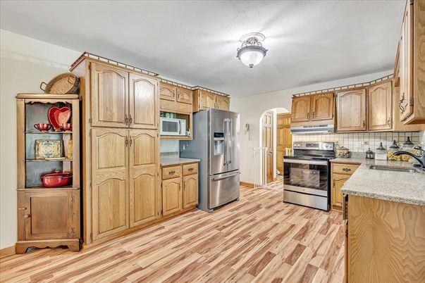 Interior, Kitchen, Wood Texture Flooring