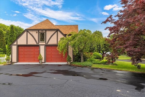 Attached, Detached Garage, Exterior, Facade, Tudor Revival
