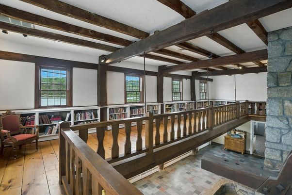 Interior, Stone Walls, Wooden Beams, Wood Texture Flooring