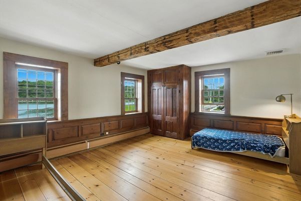 Bedroom, Interior, Wooden Beams, Wood Texture Flooring