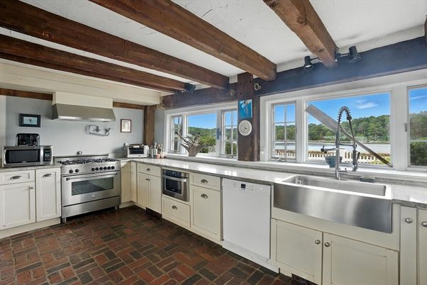 Interior, Kitchen, Stainless Steel Appliances, Wooden Beams