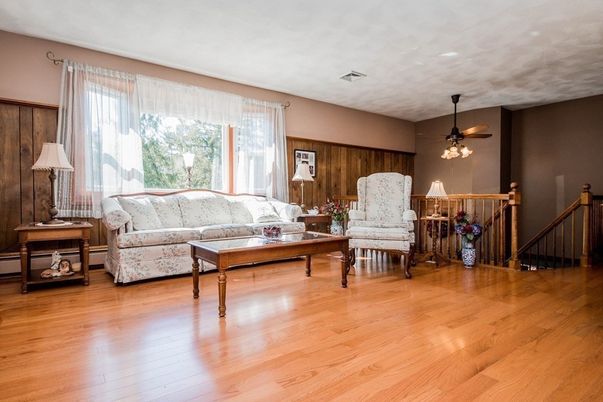 Interior, Living room, Wood Texture Flooring, Wooden Walls
