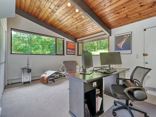 Home Office, Interior, Wooden Beams, Wooden Ceilings