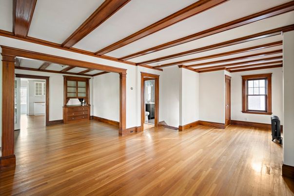 Empty room, Interior, Wooden Beams, Wood Texture Flooring