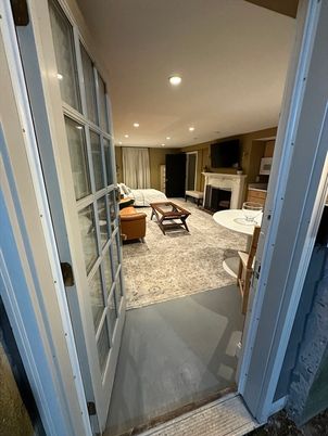 Fireplace, Interior, Living room, Recessed Lighting
