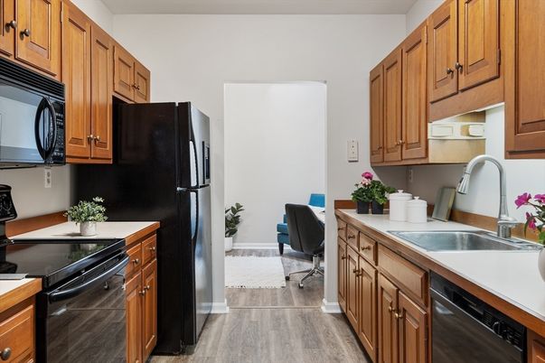 Interior, Kitchen, Wood Texture Flooring