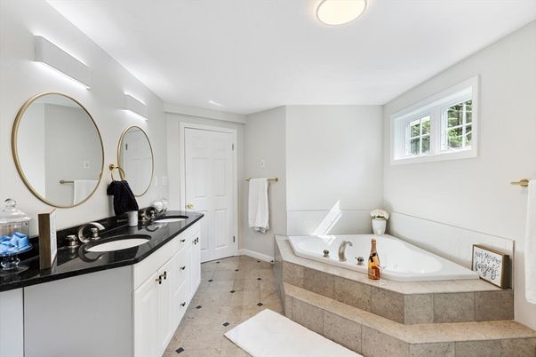 Bathroom, Dual Sink Vanities, Interior, Recessed Lighting