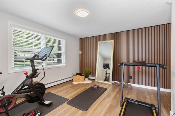 Fitness Equipment, Interior, Wood Texture Flooring