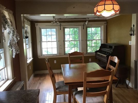 Dining room, Interior, Wood Texture Flooring