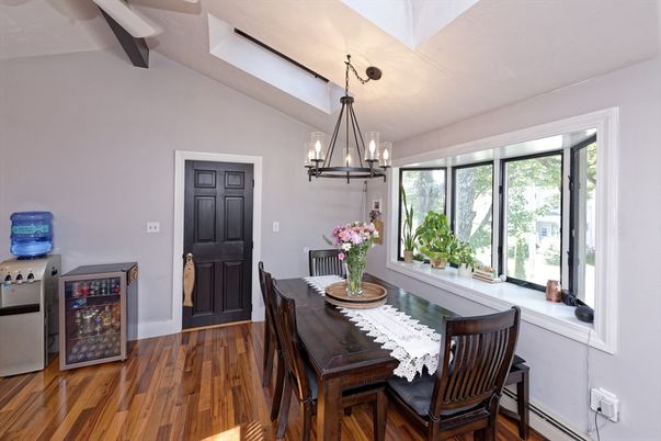 Chandelier, Dining room, Interior, Pendant Lights, Wood Texture Flooring