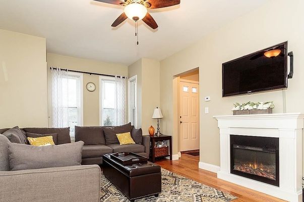 Fireplace, Interior, Living room, Wood Texture Flooring