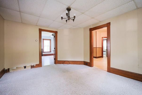 Chandelier, Empty room, Interior