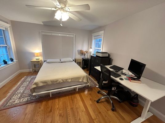Bedroom, Home Office, Interior, Wood Texture Flooring