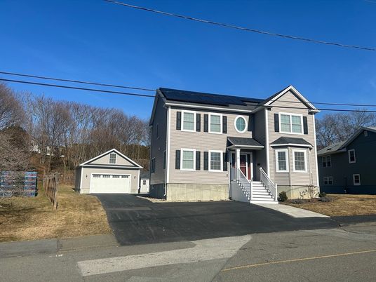 Detached Garage, Exterior, Facade, Solar Panels, Queen Anne Victorian
