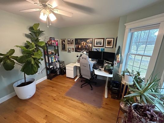 Home Office, Interior, Wood Texture Flooring