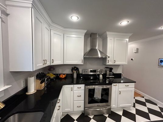 Interior, Kitchen, Recessed Lighting, Stainless Steel Appliances