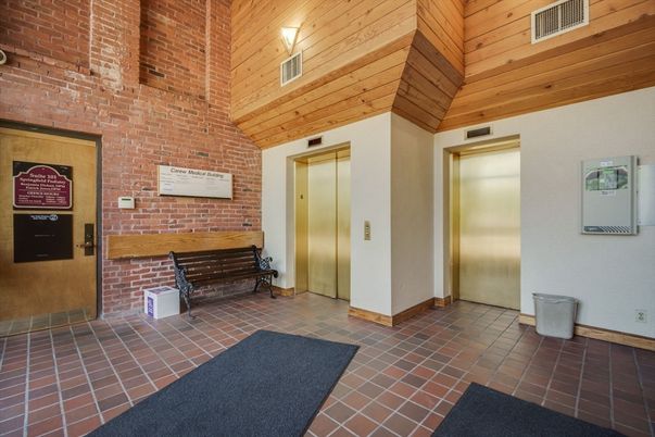 Elevator, Interior, Stone Walls, Wooden Walls