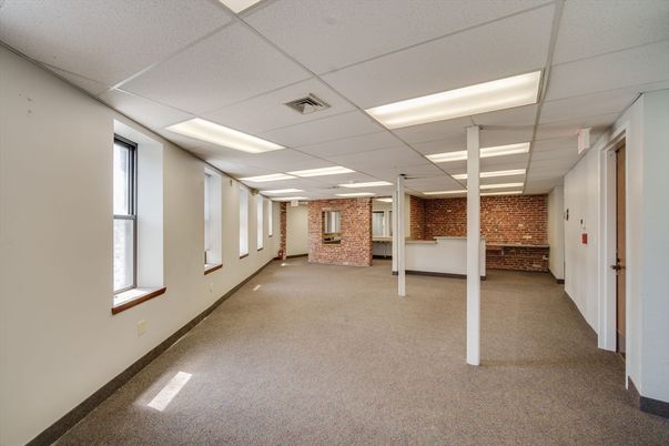 Empty room, Interior, Recessed Lighting, Stone Walls