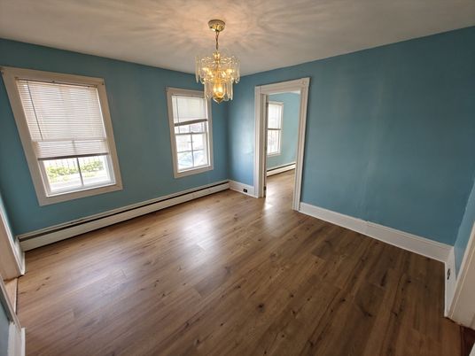 Chandelier, Empty room, Interior, Wood Texture Flooring