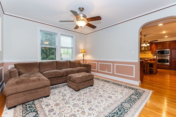 Interior, Kitchen, Living room, Recessed Lighting, Stainless Steel Appliances, Wood Texture Flooring