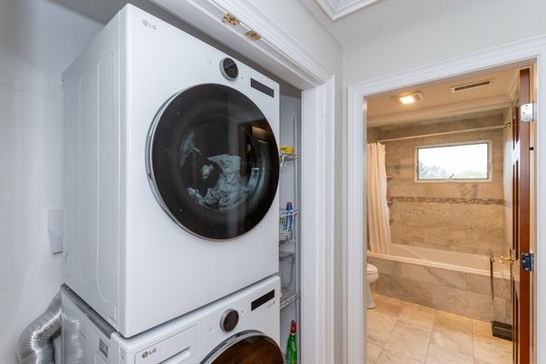 Bathroom, Interior, Recessed Lighting, Utility Closets, Washer