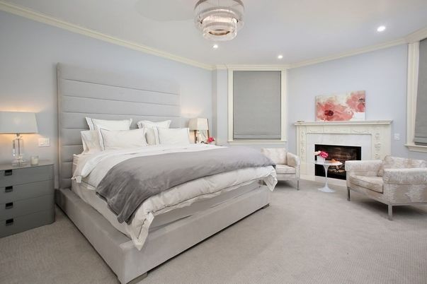 Bedroom, Fireplace, Interior, Recessed Lighting