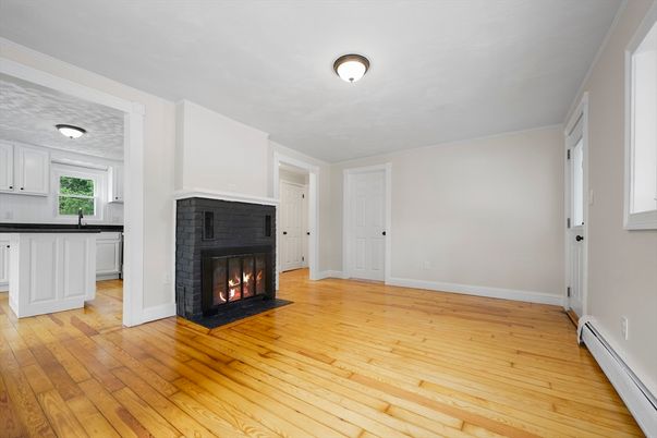 Empty room, Fireplace, Interior, Wood Texture Flooring