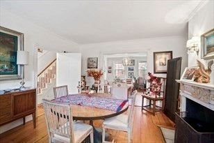 Dining room, Fireplace, Interior, Wood Texture Flooring