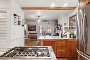 Chandelier, Interior, Kitchen, Recessed Lighting, Stainless Steel Appliances, Wood Texture Flooring