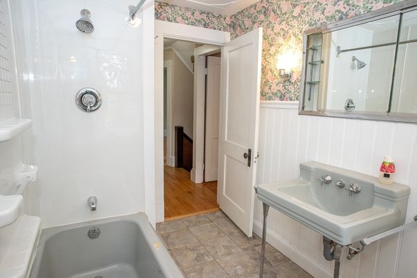Bathroom, Interior, Wood Texture Flooring