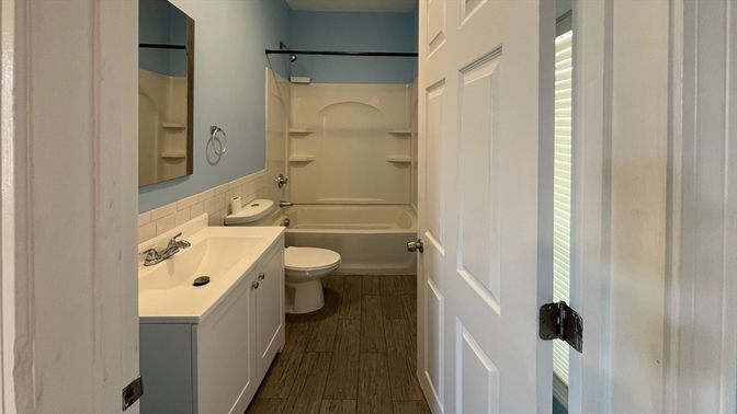 Bathroom, Interior, Wood Texture Flooring