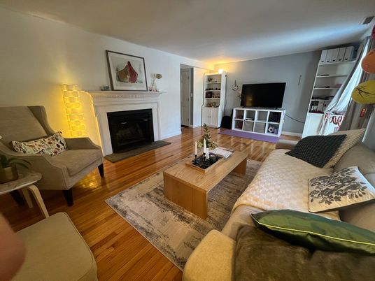 Fireplace, Interior, Living room, Wood Texture Flooring