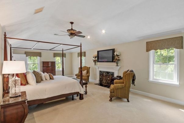 Bedroom, Fireplace, Interior, Recessed Lighting