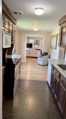 Interior, Kitchen, Living room, Wood Texture Flooring