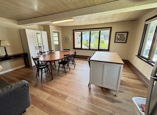 Dining room, Interior, Wooden Ceilings, Wood Texture Flooring