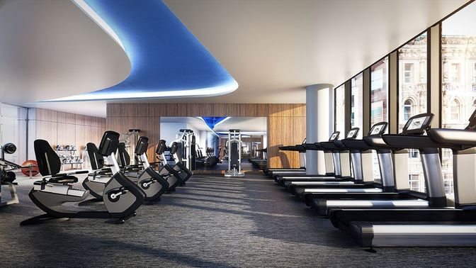 Fitness Equipment, Gym, Interior