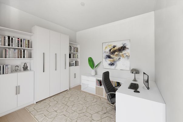 Home Office, Interior, Wood Texture Flooring