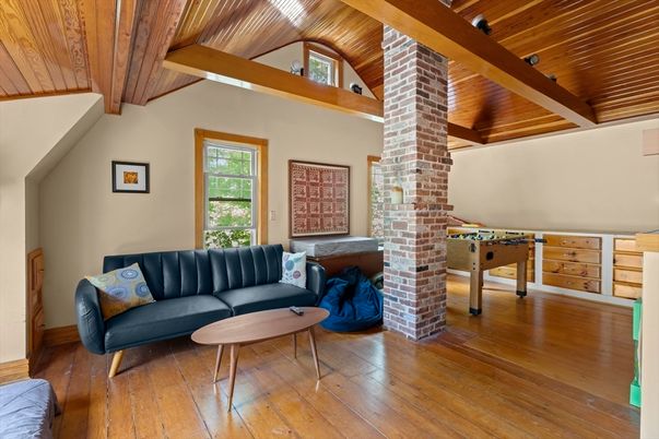 Game Room, Interior, Wooden Beams, Wooden Ceilings, Wood Texture Flooring