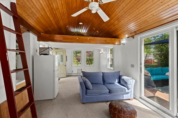 Interior, Living room, Recessed Lighting, Wooden Ceilings